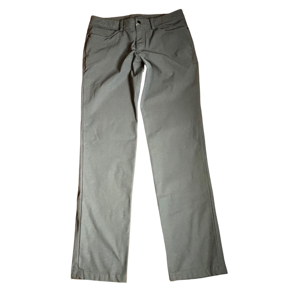 Lululemon ABC Pant Slim Warpstreme 32 Grey Mens Tech Trousers Casual Work